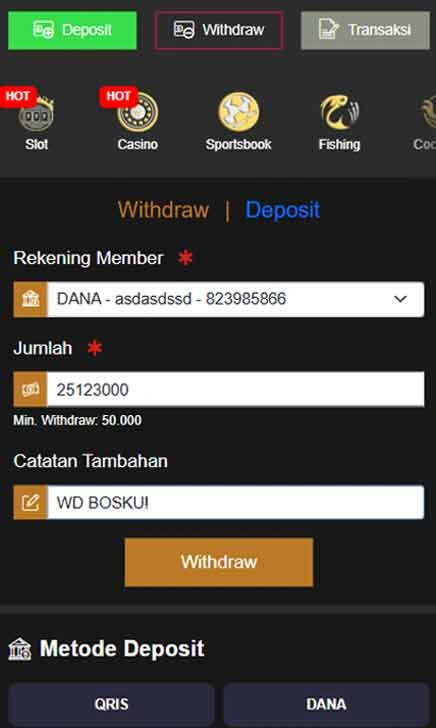 cara wd 898a Slot Fitur Plus